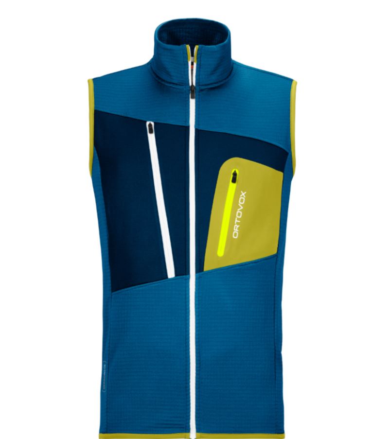 Levně Ortovox vesta Fleece Grid Vest M heritage blue