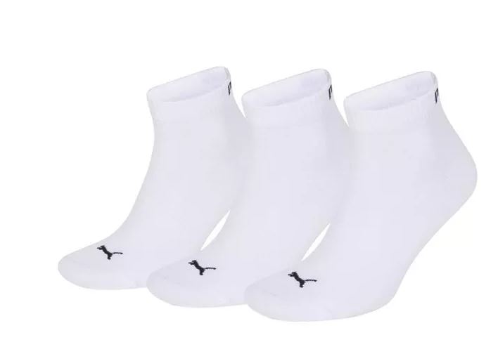 Puma ponožky Unisex Quarter Plain 3P white Velikost: 39-42