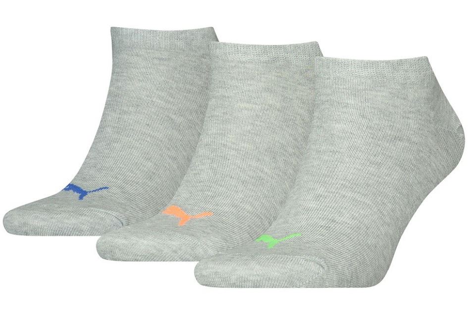 Puma ponožky Unisex Sneaker Plain 3P gray Velikost: 35-38