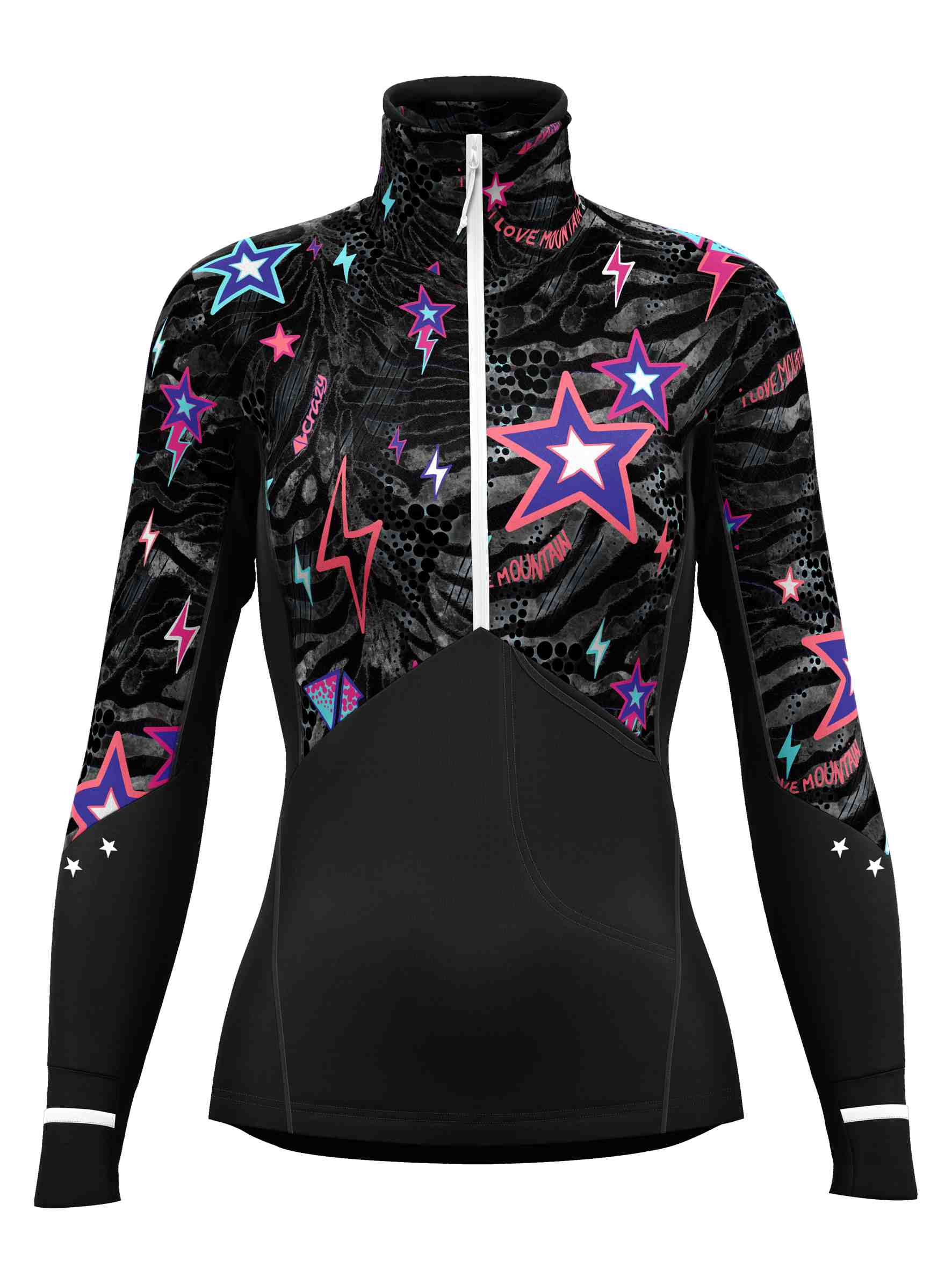 CRAZY IDEA Crazy mikina Kinsej black zebra Velikost: L