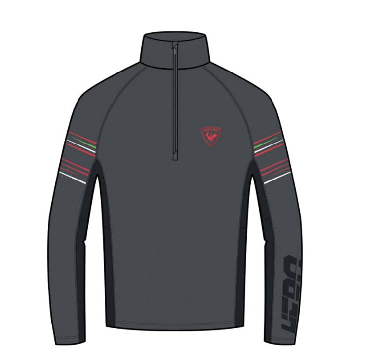 Rossignol mikina Classique Hero 1/2 Zip onyx grey Velikost: L