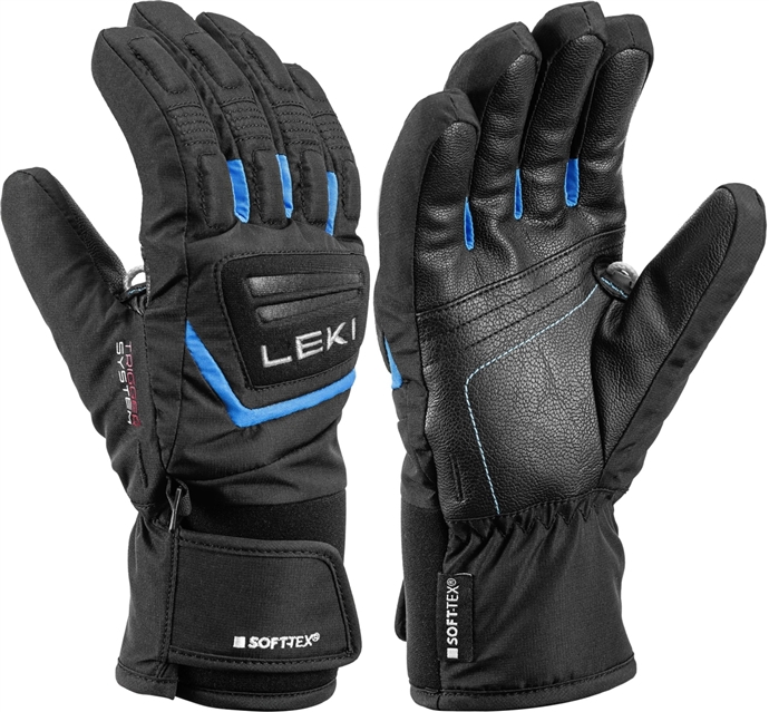 Leki rukavice Griffin 3D Jr black cyan Velikost: 5