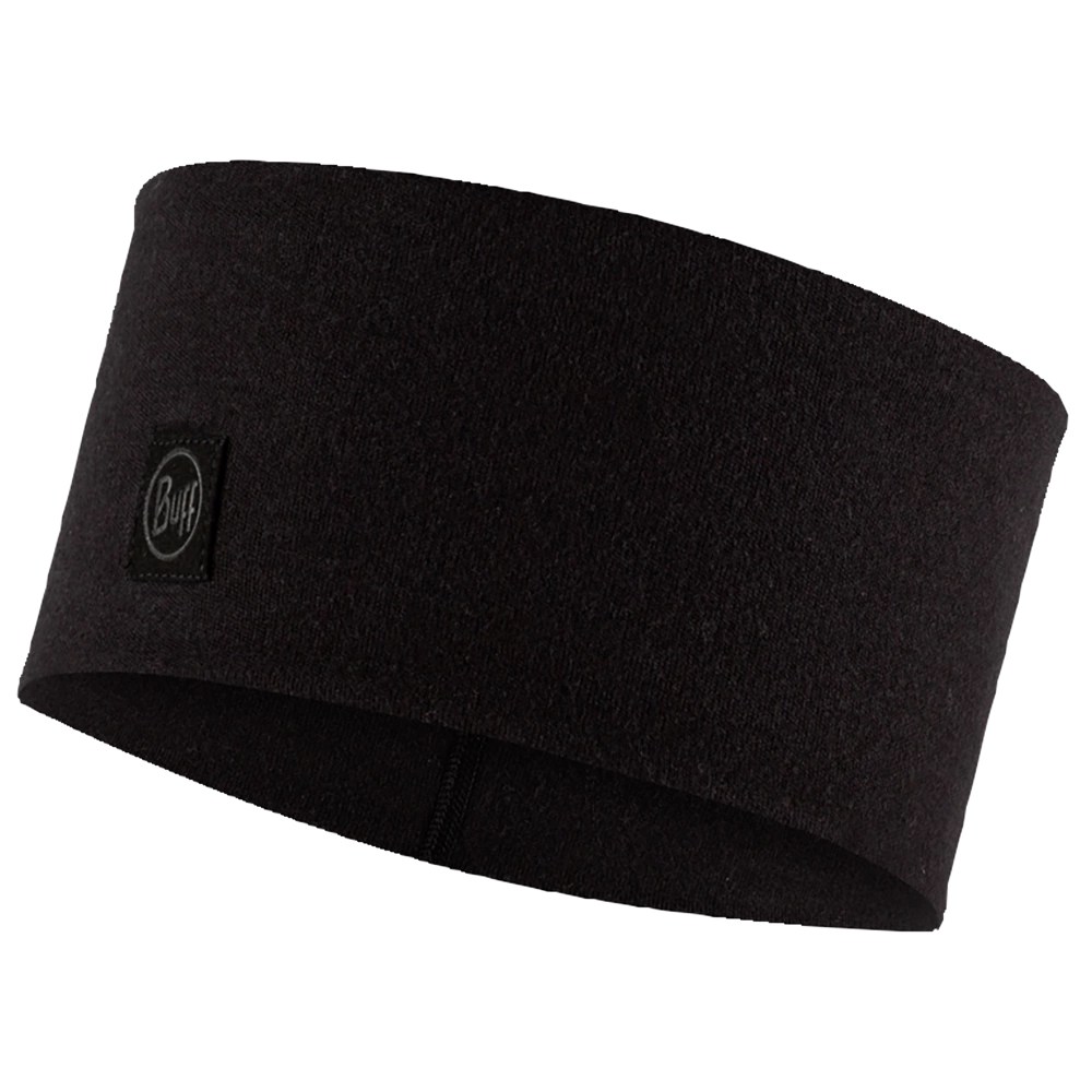 Buff čelenka Merino Wide Solid Black Velikost: UNI