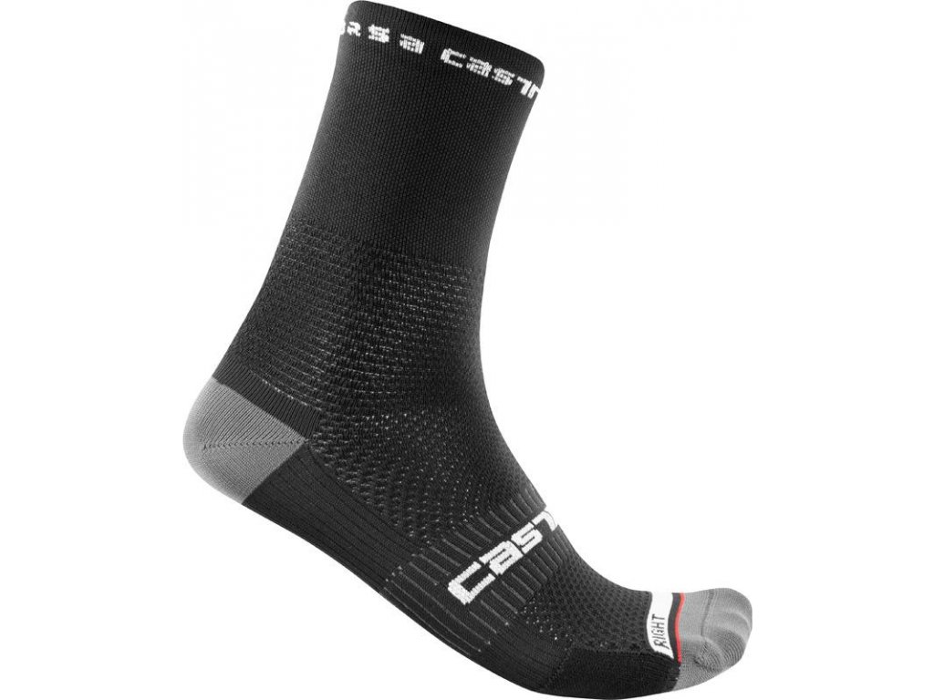 Levně Castelli ponožky Rosso Corsa Pro black