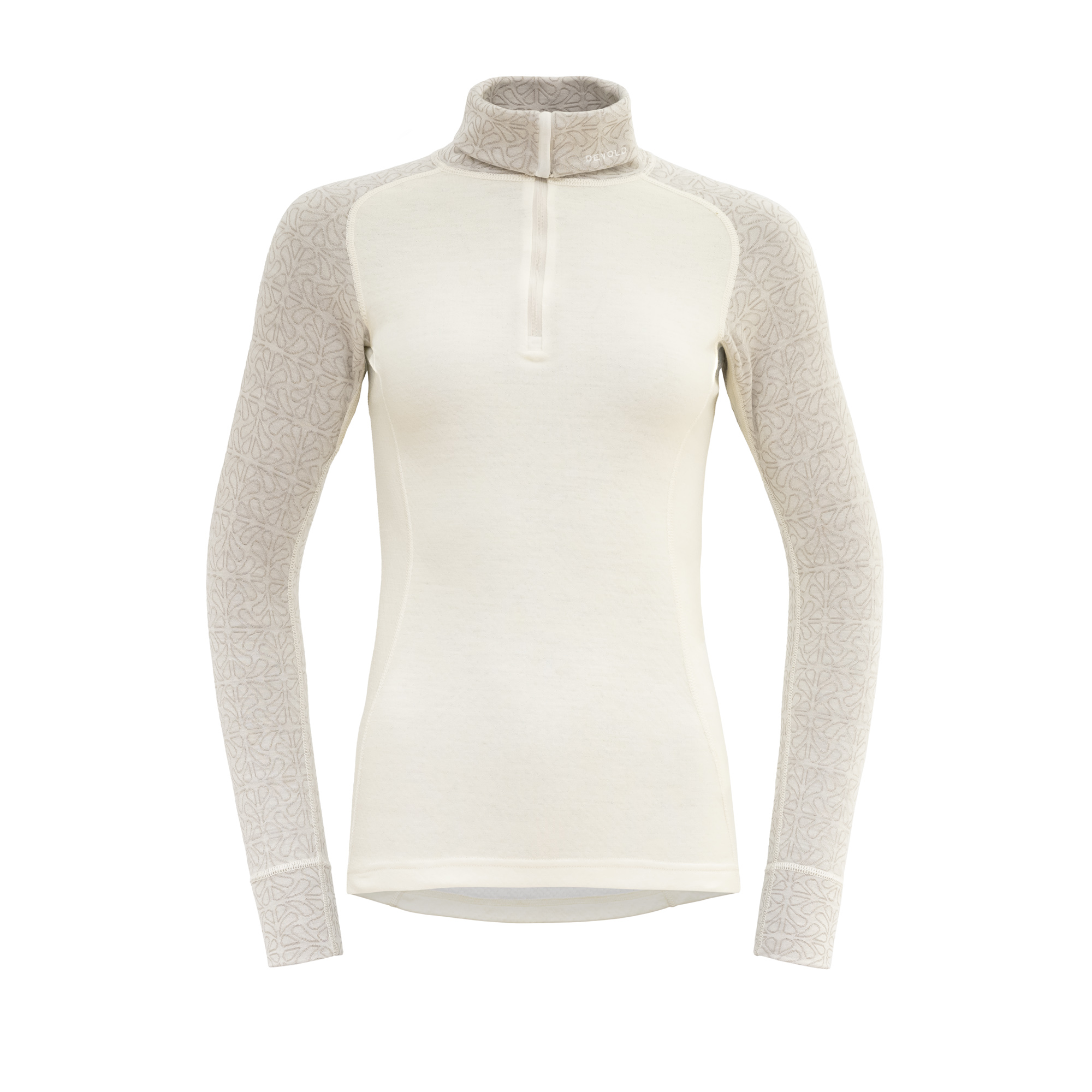 Devold tričko Duo Active Merino 205 Z.Neck raw white Velikost: L