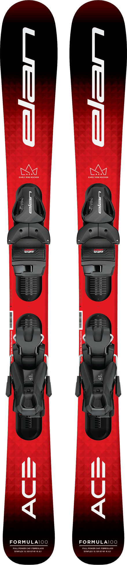 Elan lyže Skis Jr Shi Formula Red Jrs El 4.5 red Velikost: 120