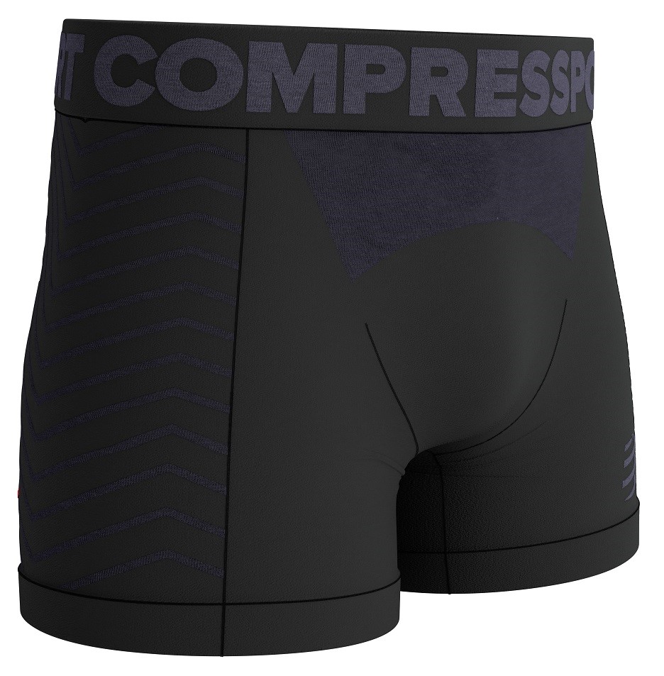Compressport boxerky Seamless Boxer M black grey Velikost: M