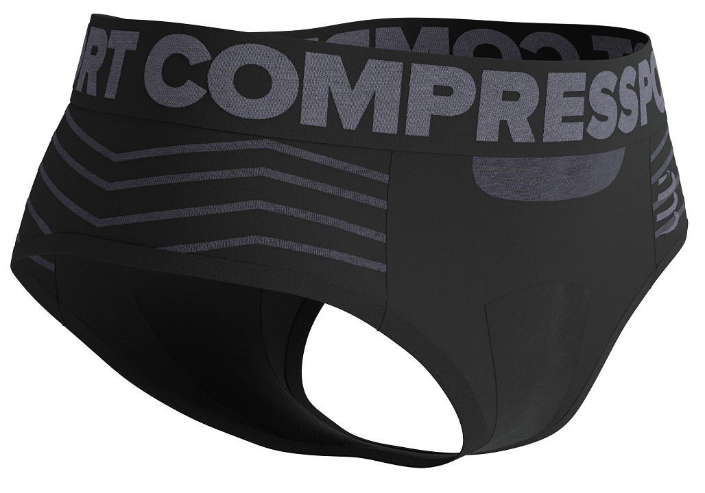 Compressport boxerky Seamless Boxer W black grey Velikost: M