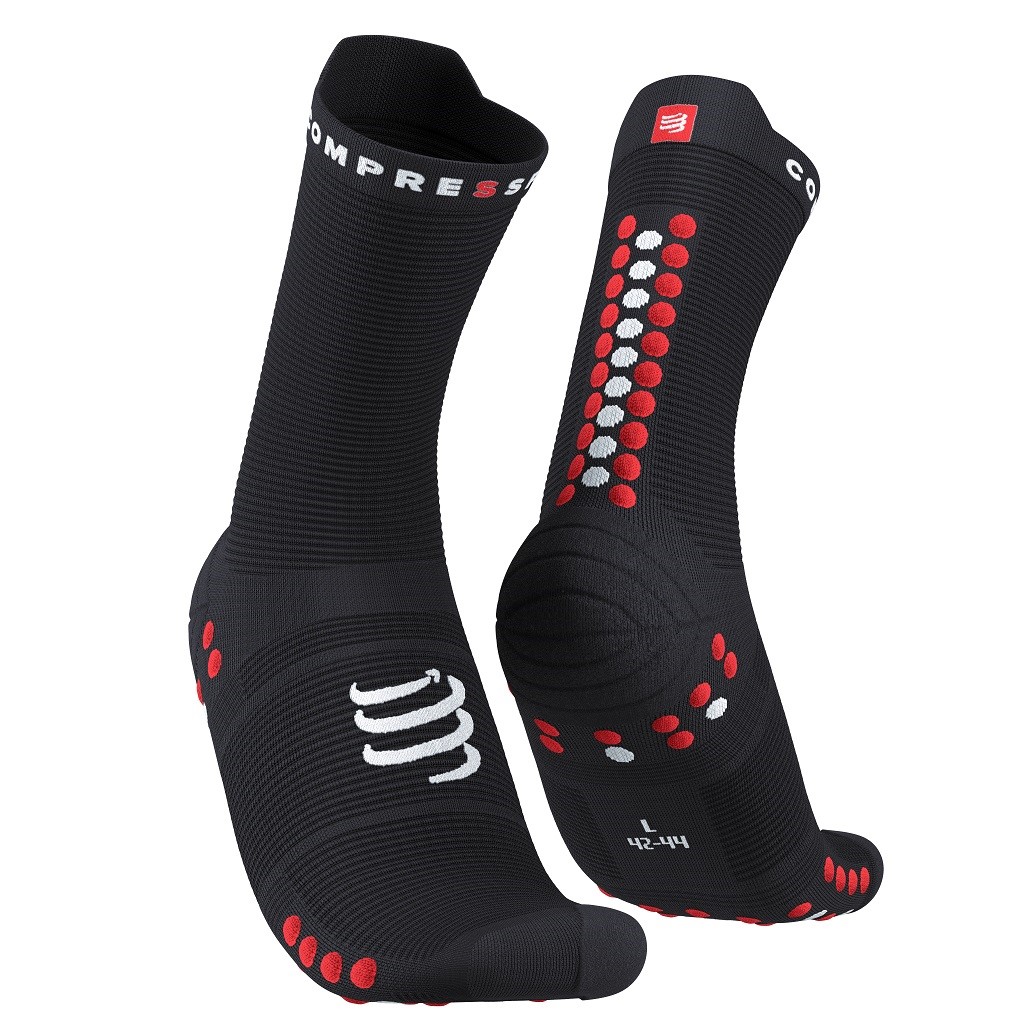 Compressport ponožky Pro Racing Socks V4.0 Run High black white Velikost: T3
