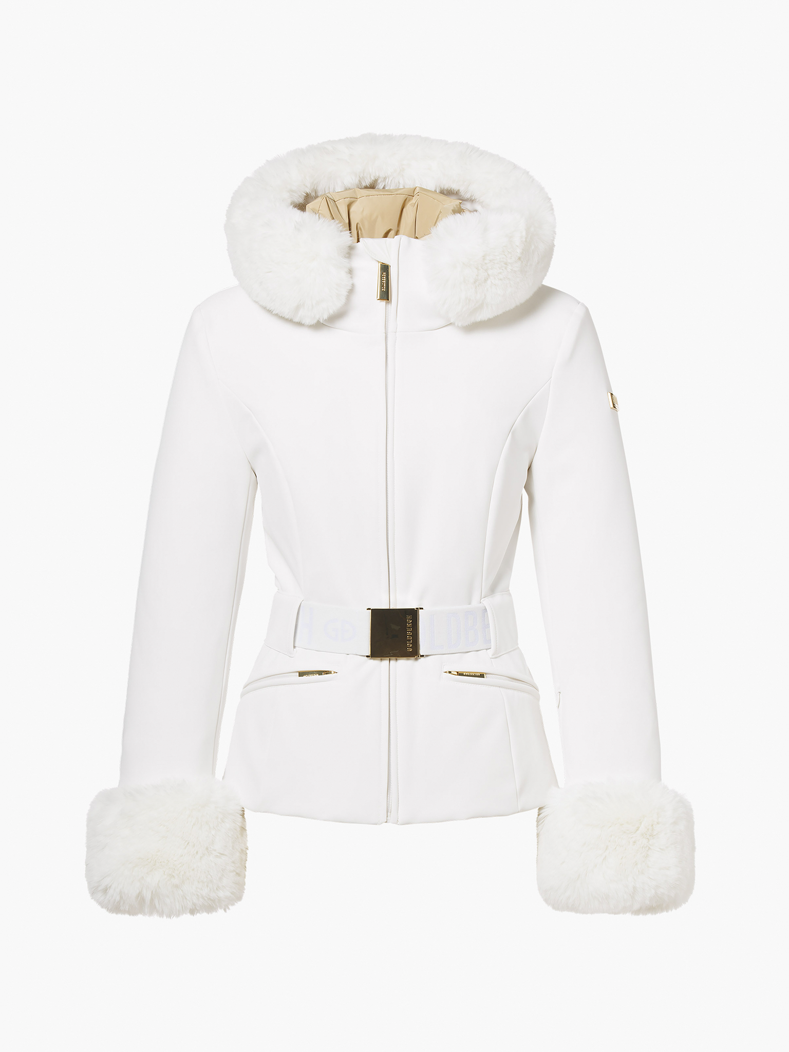 Goldbergh bunda Prezioso Ski Jacket Faux Border cream Velikost: 36