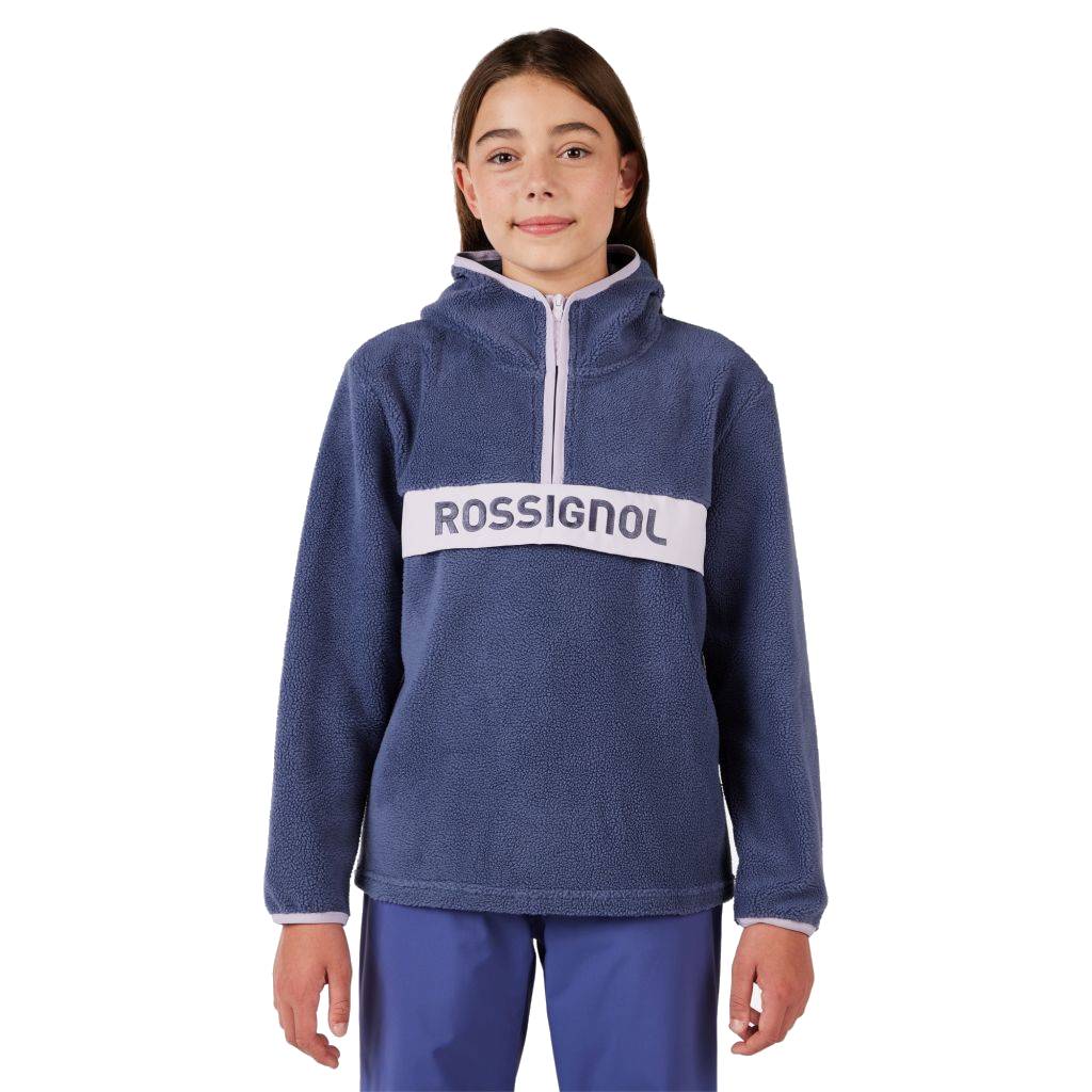 Rossignol mikina Jr Alltrack Anorak Fleece true night blue Velikost: 12