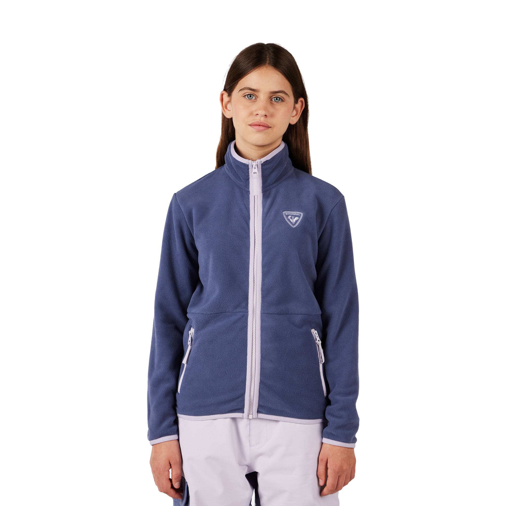 Rossignol mikina Jr Strawpile Fleece Fz true night blue Velikost: 12