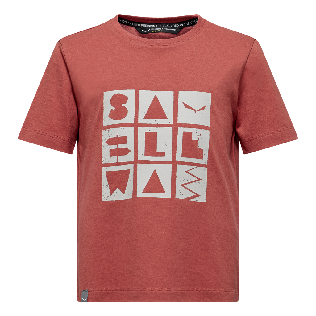 Salewa tričko Kids Graphic T-Shirt etruscan red Velikost: 116