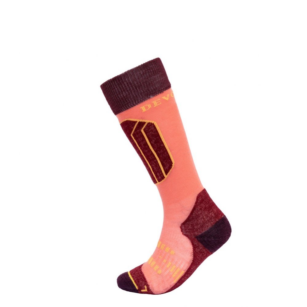 Devold ponožky Alpine Merino Kid beetroot Velikost: 25-27