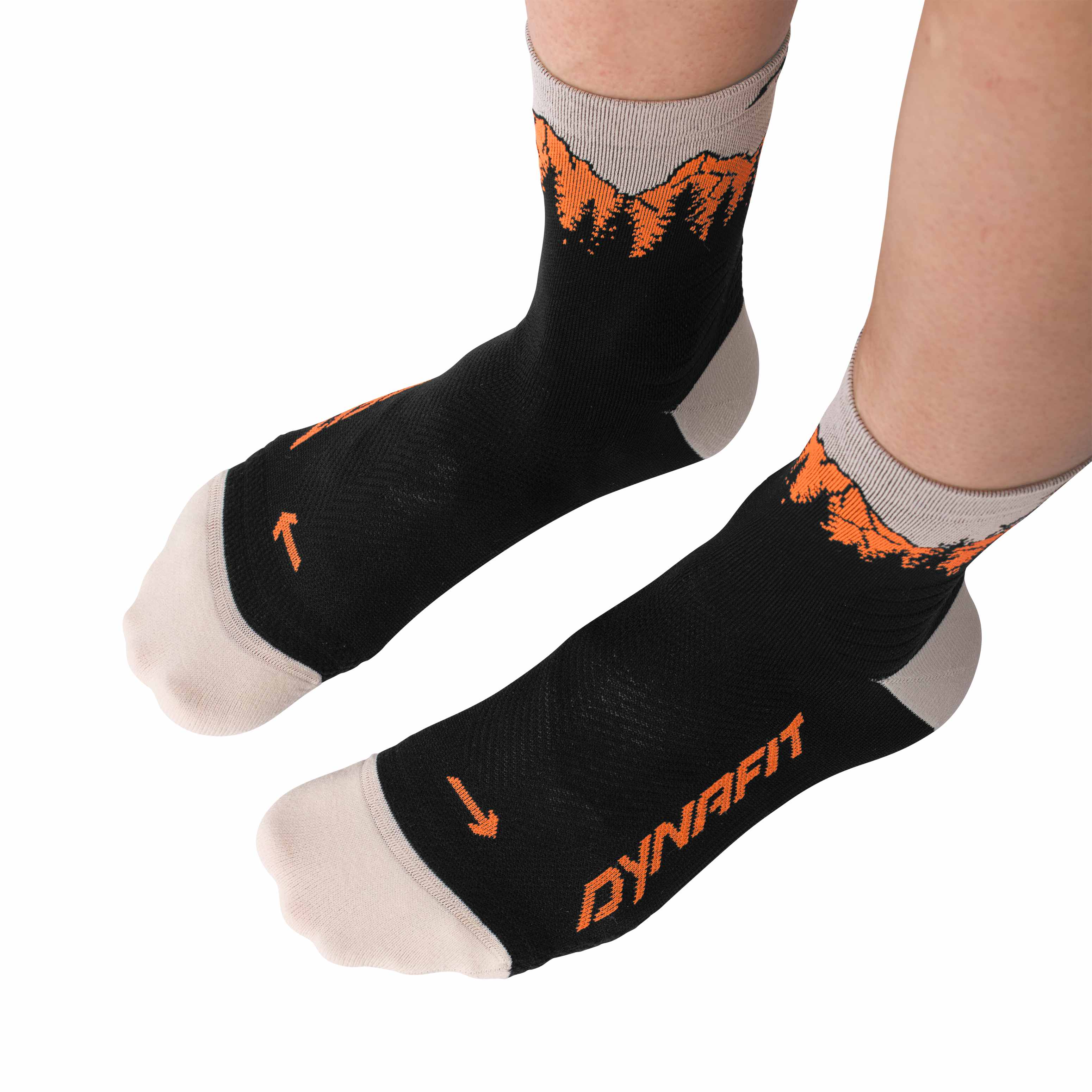 Dynafit ponožky Traverse Mid Sk black out ultra orange Velikost: 39-42