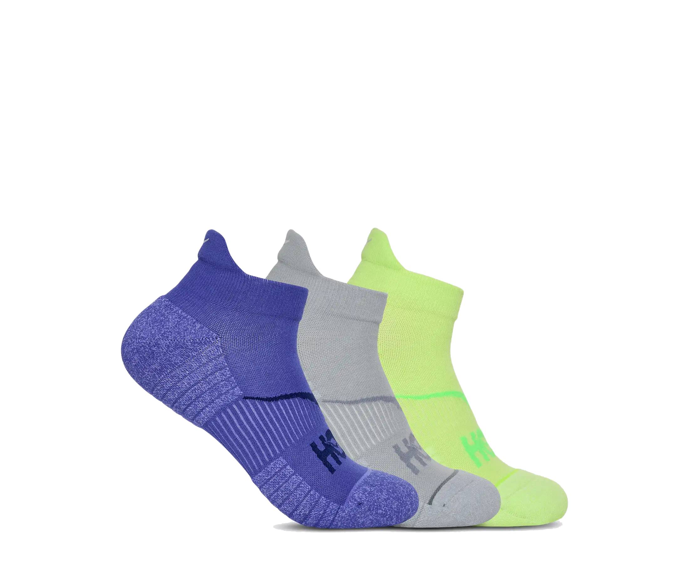 Hoka One One ponožky  No-Show Run Sock 3-Pack celstl blue - minrl blue - neon yuzu Velikost: M