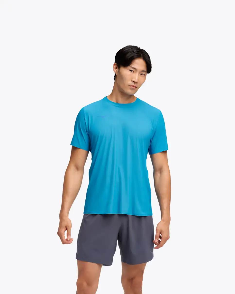 Hoka One One tričko Airolite Short Sleeve 2.0 M hoka blue Velikost: L