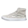 VANS - obuv STR  SK8-HI SLIM CUTOUT (PERF SUEDE) silver cloud/true white (Velikost 4.5)