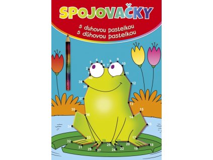 Spojovačky s dúhovou pastelkou - žaba