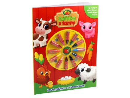 Zvířátka z farmy - Omalovánky s voskovkami