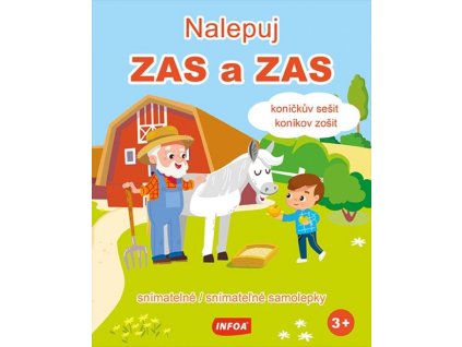 Nalepuj zas a zas - koníkov zošit - snímatelné samolepky