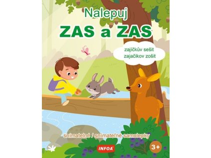 Nalepuj zas a zas - Zajačikov zošit - snímatelné samolepky