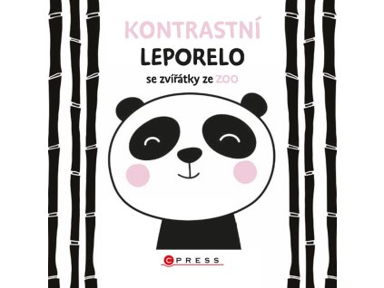 Kontrastní leporelo se zvířátky ze ZOO