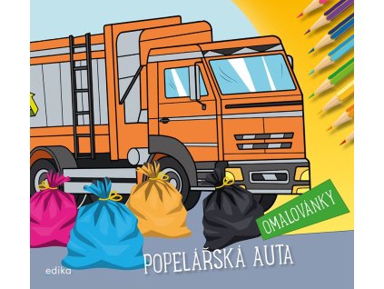 Popelářská auta – omalovánky
