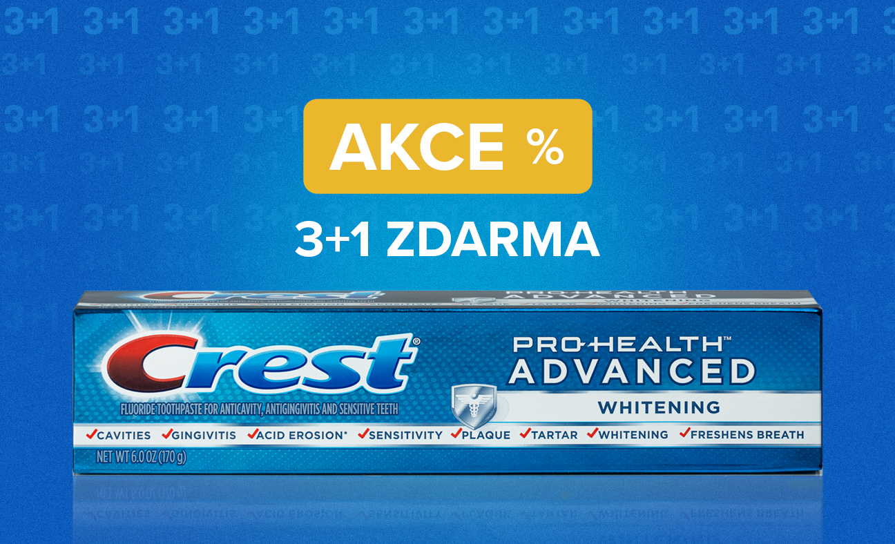 Bělící pasta Crest akční balení 3+1