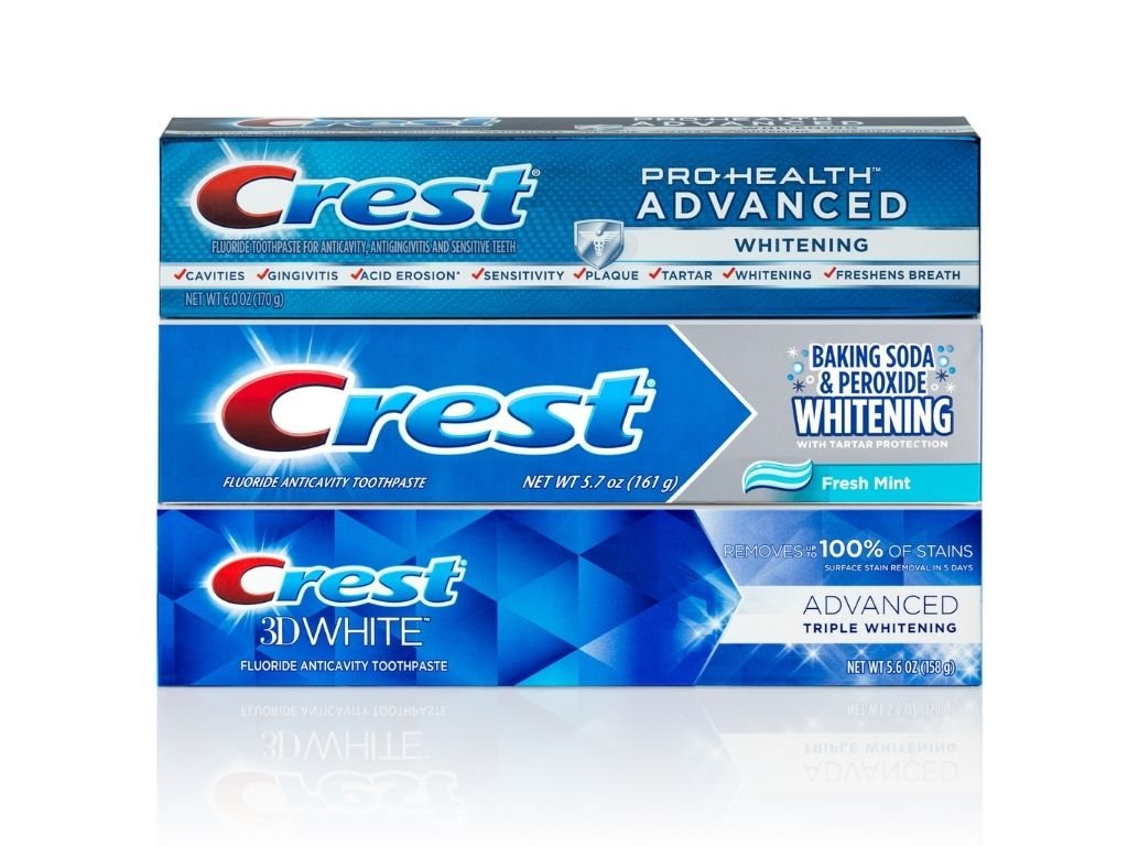 alt bělící zubní pasty Crest akční sada