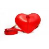 HEART bag (Barva kůže ferrari červená, Barva podšívky tmavě modrá, Kování/zip zlatá)