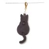 Hotový kožený přívěsek kočička ihned k odeslání - šedá kůže
