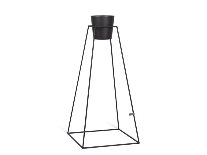 Stojan na květiny Frustum Grande 100cm Black + Květináč černý
