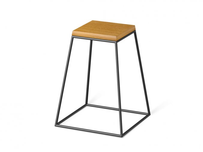 frustum table black wood small dub