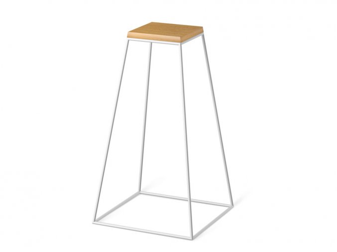 frustum table tall white wood small dub