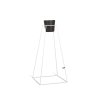 Stojan na květiny Frustum Grande 100cm White + Květináč bílý