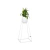Stojan na květiny Frustum Tall 70cm White + Květináč bílý