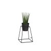Stojan na květiny Frustum Venti 40cm Black + Květináč černý