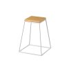 frustum table white wood small dub