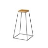 frustum table tall black wood small dub