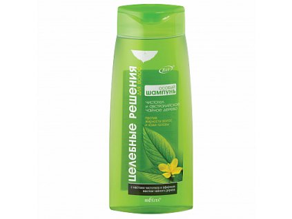 Zdravotní řešení speciální šampon proti mastným vlasům a mastné pokožce hlavy s vlaštovičníkem a Tea Tree olejem