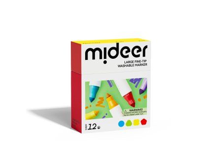 Mideer Smývatelné fixy s jemným hrotem 12 ks