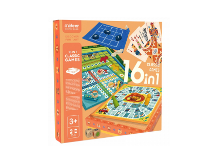 Dětská společenská hra: Set stolních her 16 v 1