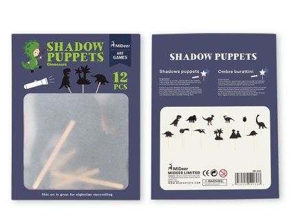 Mideer Stínové divadlo - Dinosauři 12 ks