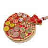 Dřevěná krájecí pizza – hračka v Montessori stylu
