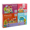 Set puzzle 4 v 1 Pohádkové město – dětské puzzle