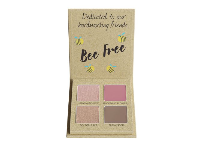 HYPOALLERGENIC BEE FREE VEGAN FACE&EYE PALETTE OPEN