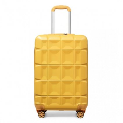 30137 cestovni kufr medium abs plastovy zluty