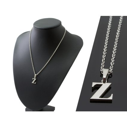 Oceľová retiazka príveskom písmeno Z - 1,3 cm