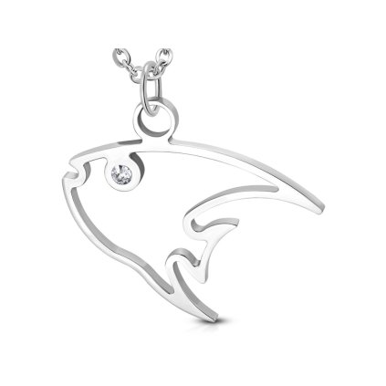 Oceľová retiazka s príveskom ryba s očkom Marlin